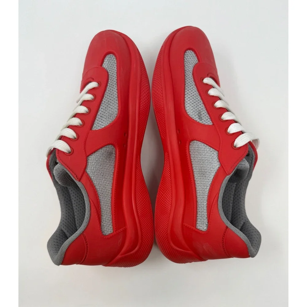 Prada Americas Cup Rubber Sneaker Red Size 8 US 7 Prada